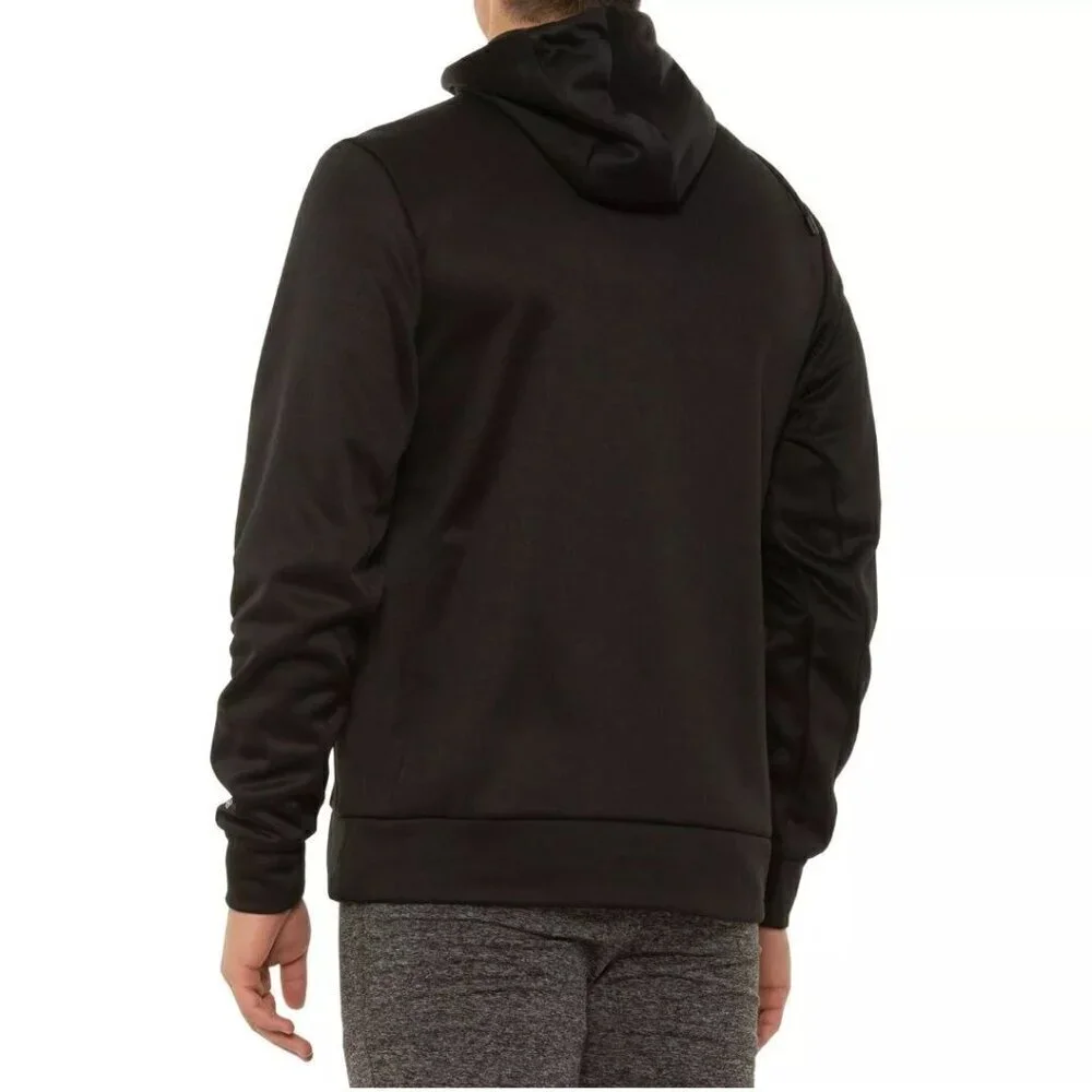 Spyder Active ProW B Black Hooded Full Zip Men's Sweatshirt Jacket Size L